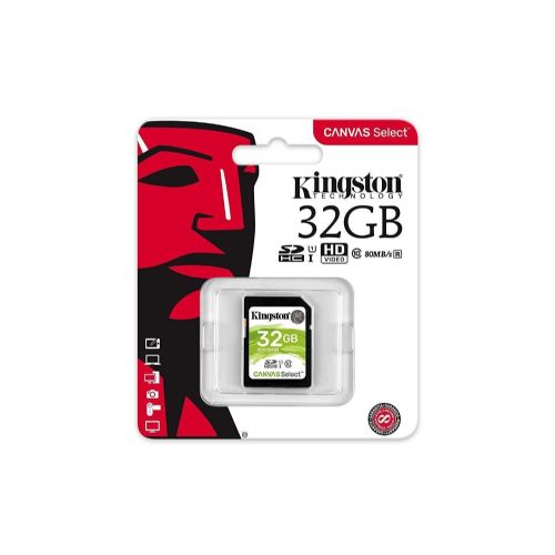 KINGSTON MEMORY CARD SECUR DIGITAL SD 32GB CLASSE 10 UHS-1 CON VELOCITA' 80MB/s
